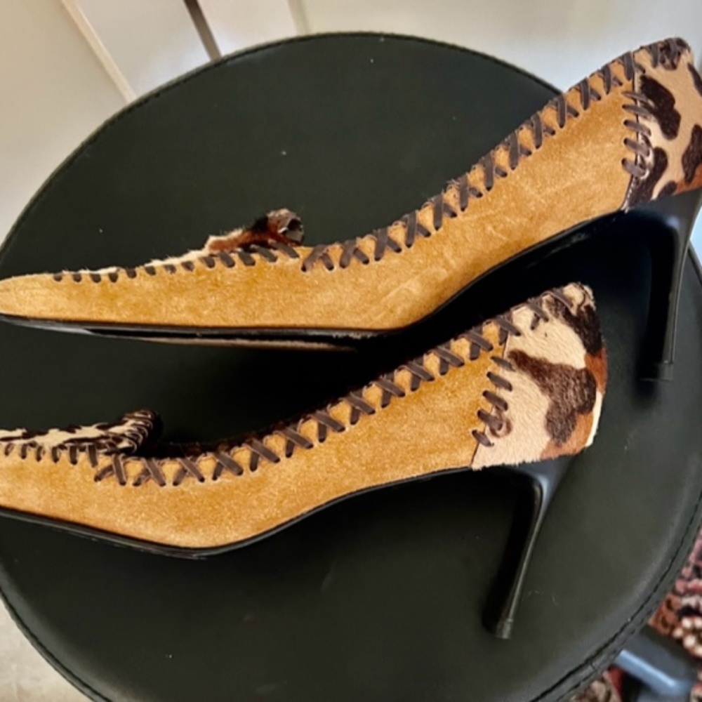 Casadei Italy Animal print Suede. Pointed Toe Size UK 5, Aust 6.5 - Picture 4 of 7